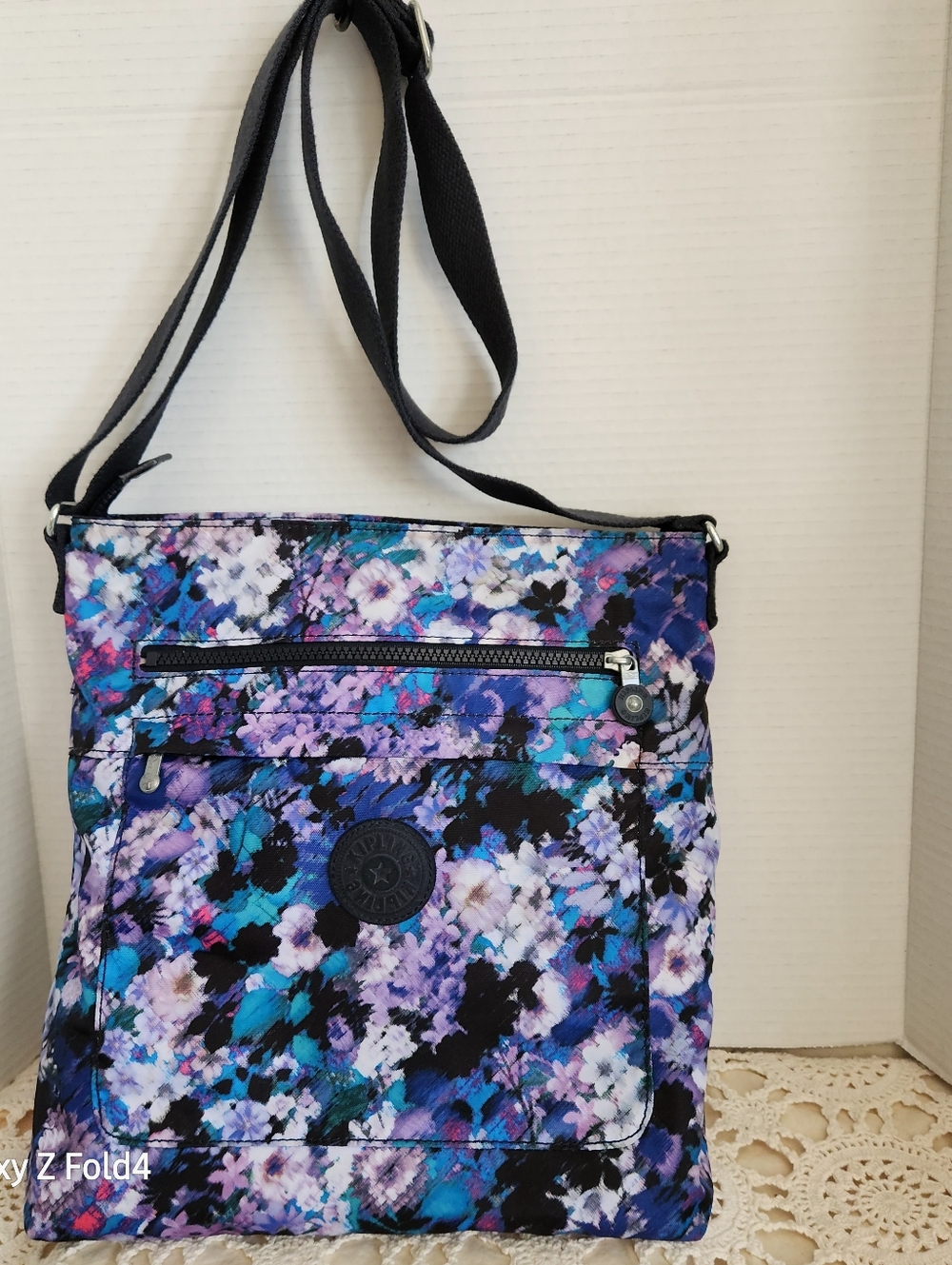 Kipling Floral Crossbody in Blue, Purple & Teal